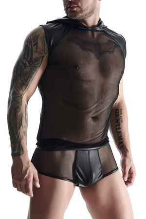 męski t-shirt bez rękawów, z kapturem L