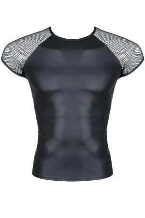 męski t-shirt z wetlooka z rękawem z elastycznej siatki M