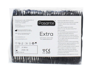 Pasante Extra Condoms Bulk Packs 144 psc