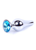 Plug-Jewellery Silver BUTT PLUG- Light Blue