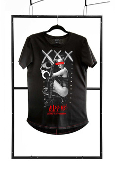 T-shirt men black L fashion