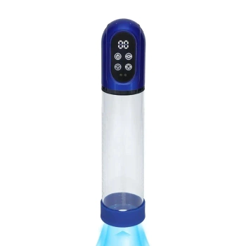 Engage - Automatic Waterproof Penis Pump and Masturbator - Metallic Blue