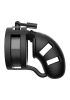 Model 18 - Chastity - 3.5"""" - Sil Cage Ballsplitter - Black